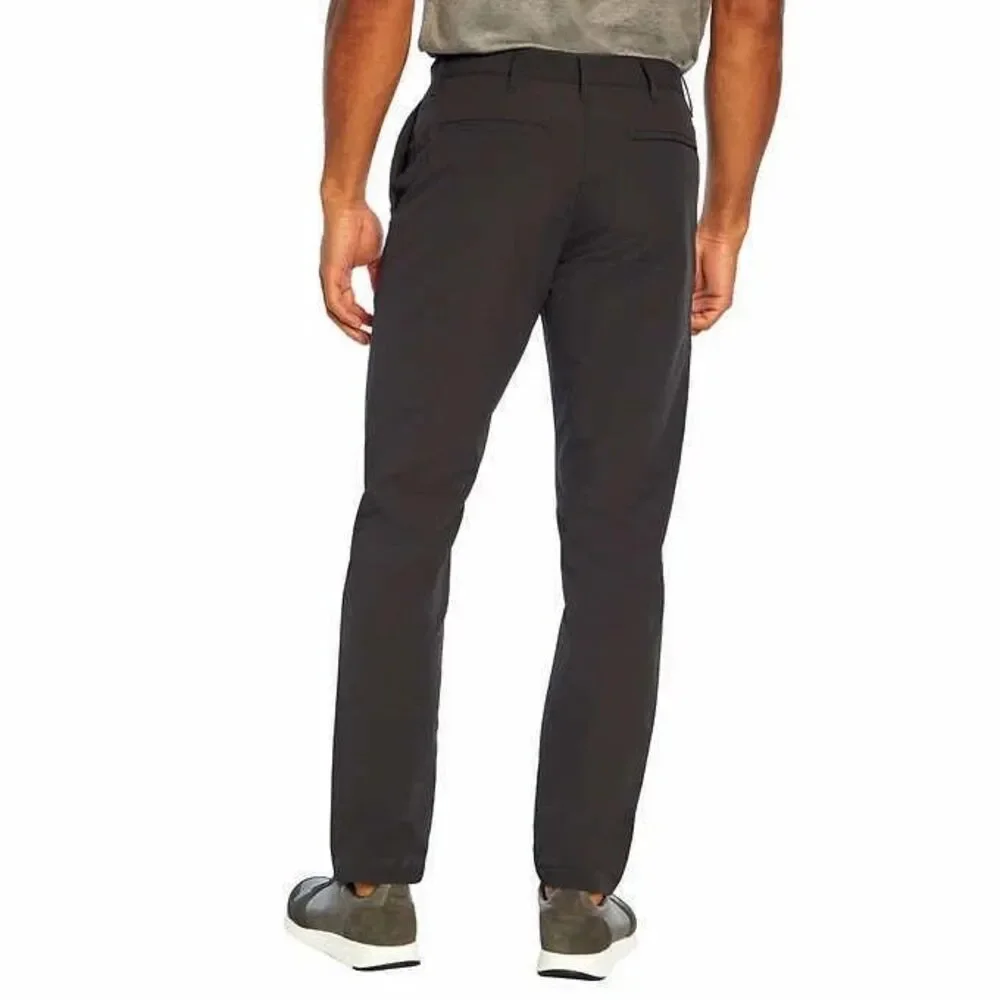 Banana Republic 38x34 Pants Chino Black Flat Front Zippered Pocket Wicking New